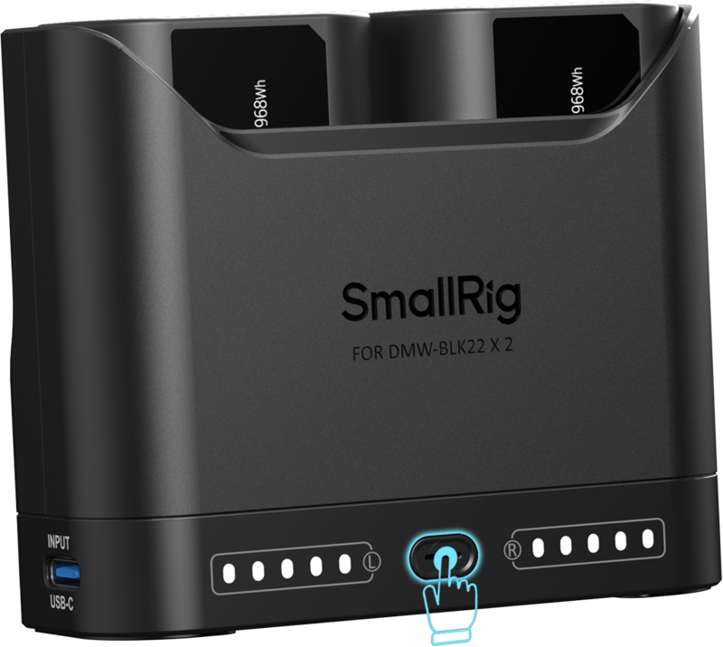 SmallRig 5487 Turbo Charging Kit for DMW-BLK22 Camera Batteries - imagine 4