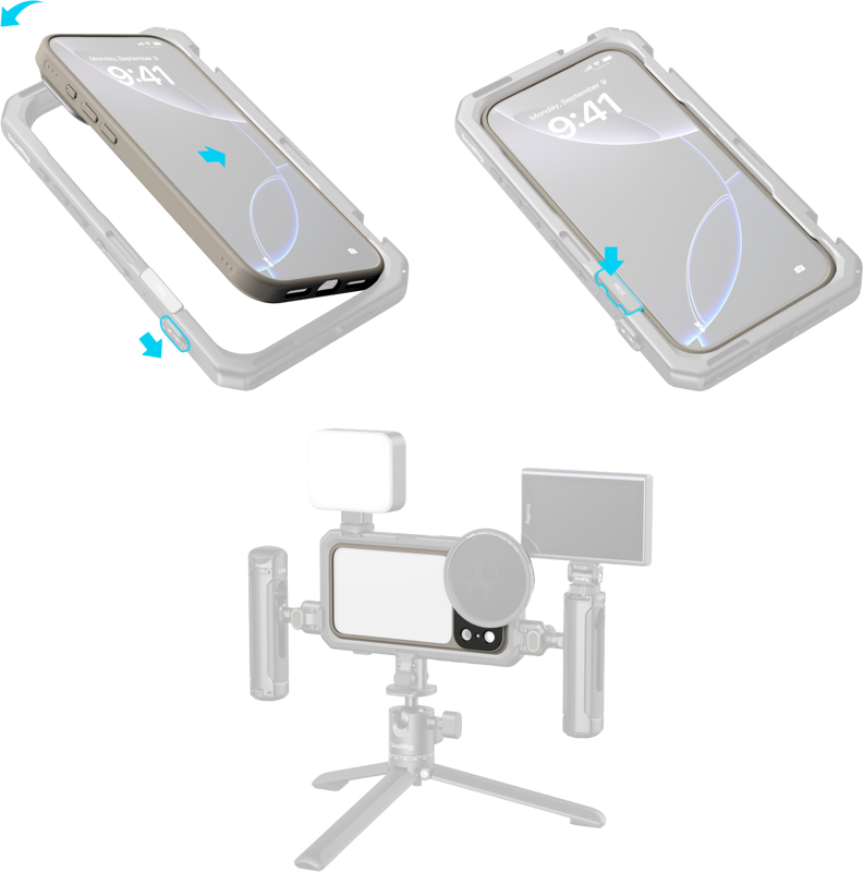 SmallRig 5794 FilMov Lightweight Photography Bumper Case for iPhone 17 Pro Max (Gray) - imagine 2