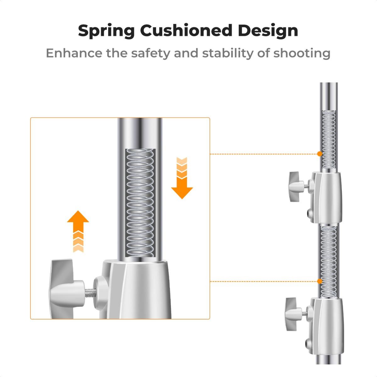 K&F 2.8m stativ portabil din otel, cu amortizare - imagine 3