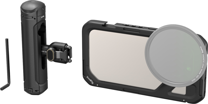 SmallRig 4397 Mobile Video Kit (Dual Handheld) for iPhone 15 Pro, Carcasa smartphone dedicata video - imagine 2