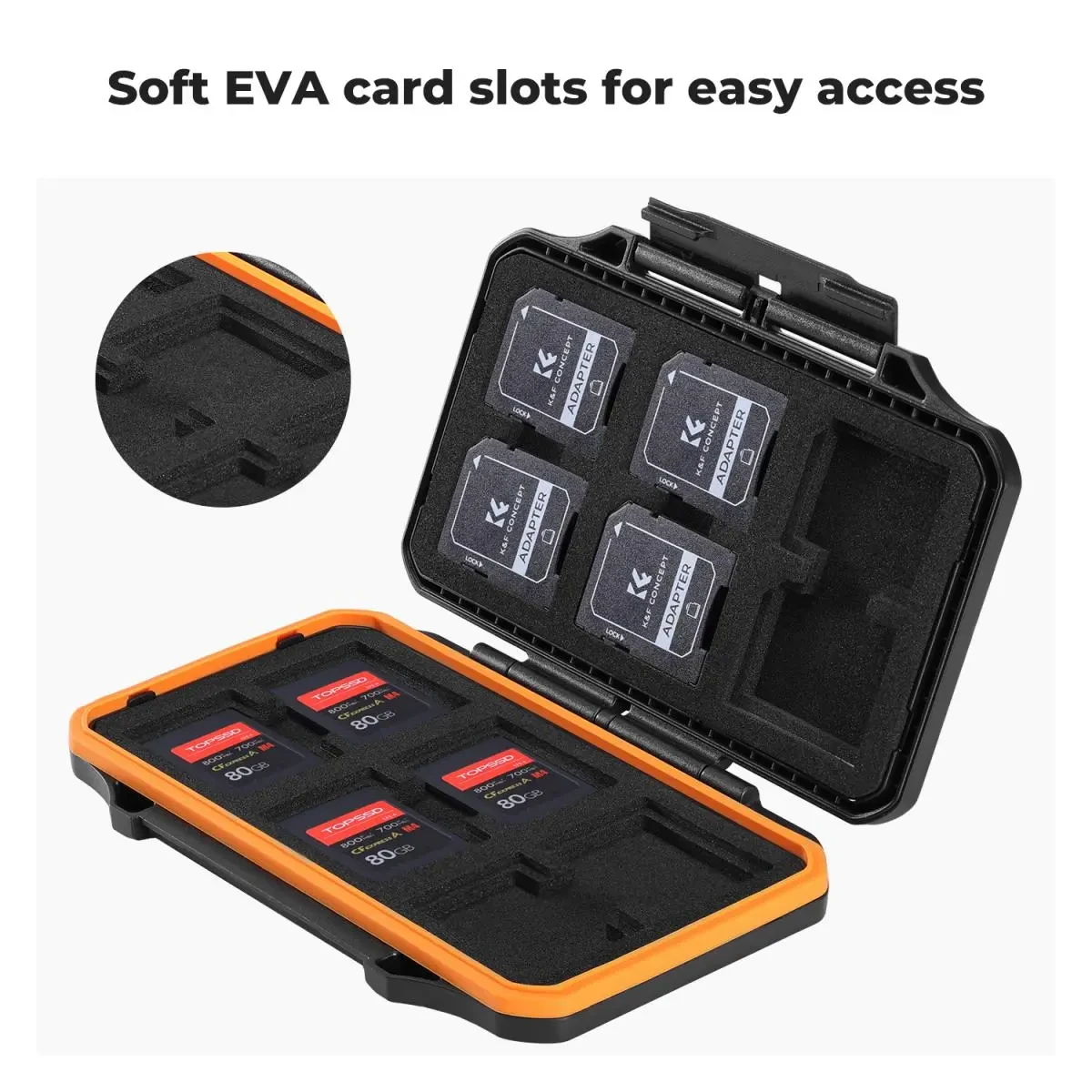 K&F CONCEPT K&F Concept 24 Slots Memory Card Case, Carcasa carduri Hardcase - imagine 4