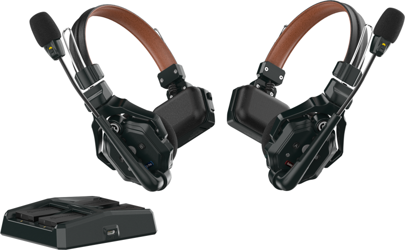 Set de casti cu o singura casca si microfon, Hollyland Solidcom C1 Pro Wireless Intercom System with 2 ENC headsets - imagine 2