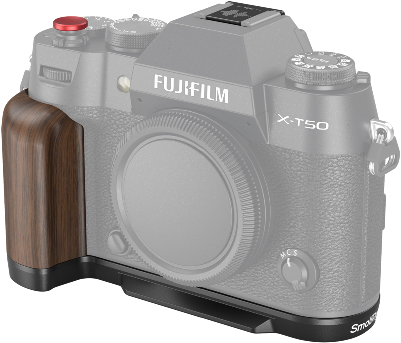SmallRig 4784 Wooden L-Shape Grip for Fujifilm X-T50 Black, Grip din lemn camera camera foto mirrorless - imagine 5