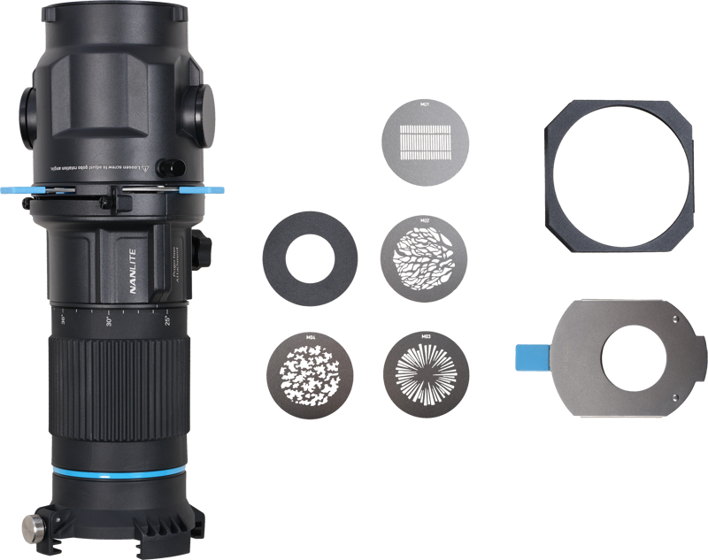 Nanlite Projector Mount for Bownes mount w/25-45°, Proiector forme gobo focala variabila - imagine 5