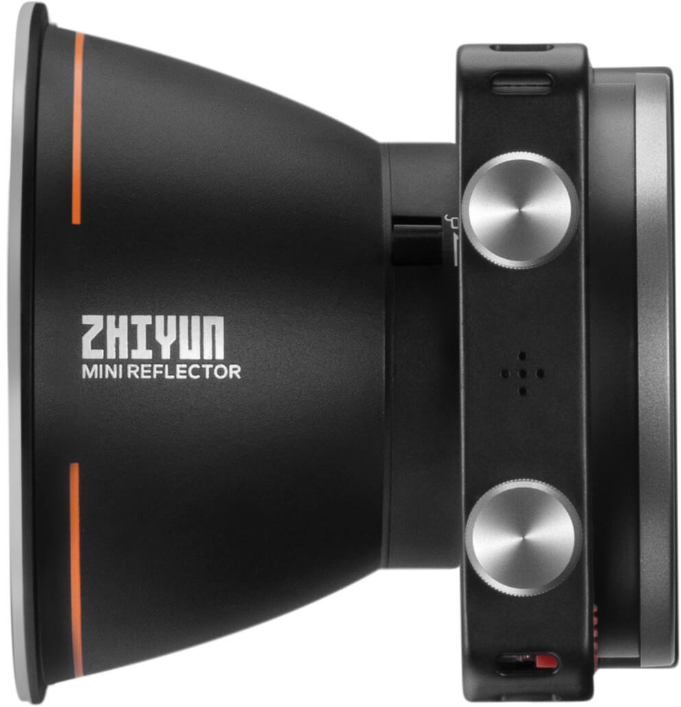 Zhiyun Molus X100 Pro Kit Lampa Video COB, Putere 100W, Bi-Color 2700K-6500K, Grip Baterie, Adaptor Bowens, Softbox Inclus - imagine 7