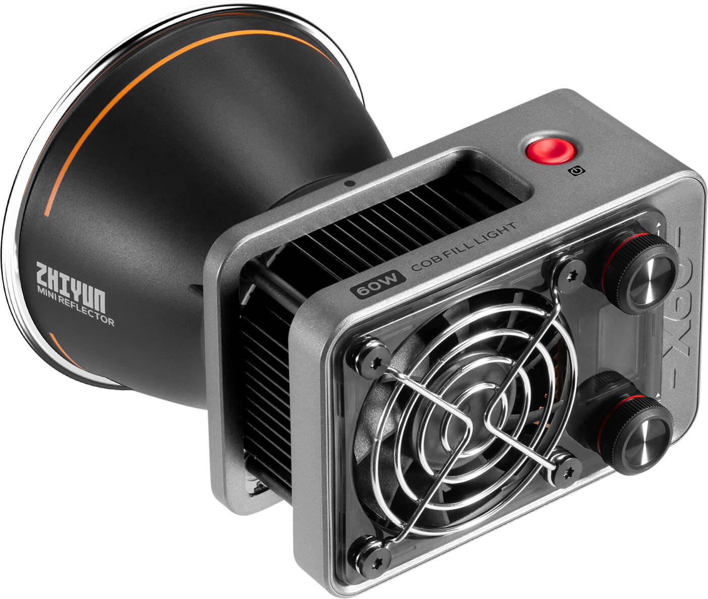 Zhiyun Molus X60 COB Light Lampa LED 60W, Bi-Color 2700K-6500K, 2680 lux, CRI 95, Ultra-compacta 313g, Racire DynaVort MKII - imagine 3