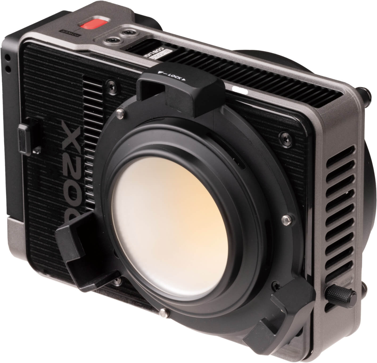 Zhiyun Molus X200 Lampa LED Bi-Color COB Light Combo, 200W, 2700K-6500K, 8900 lux, Include Lens Reflector, Baterie V-Mount - imagine 2