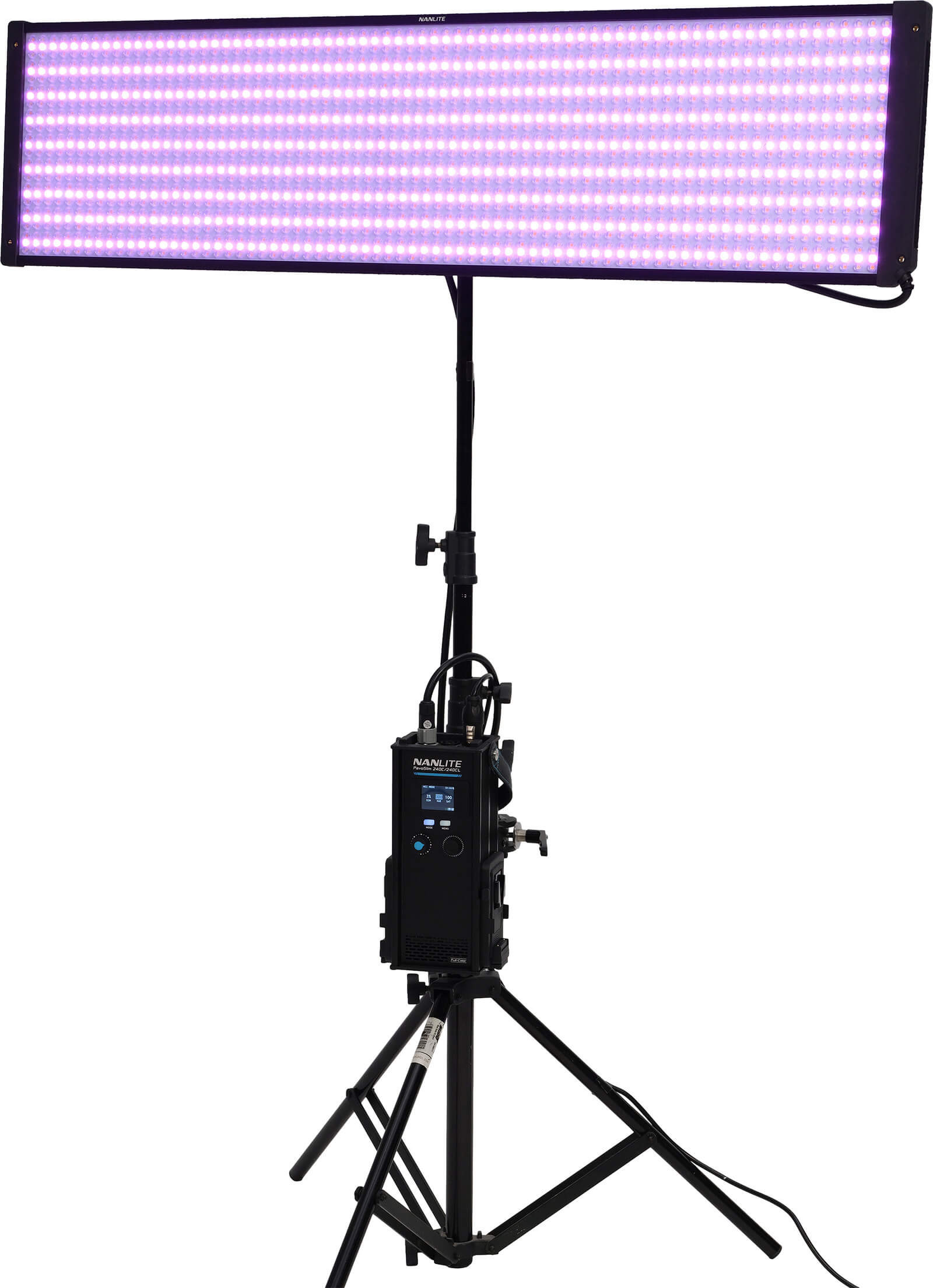 Nanlite PavoSlim 240CL Panou LED RGBWW, Putere 260W, LumenRadio CRMX, Dimensiune 120x30cm - imagine 8