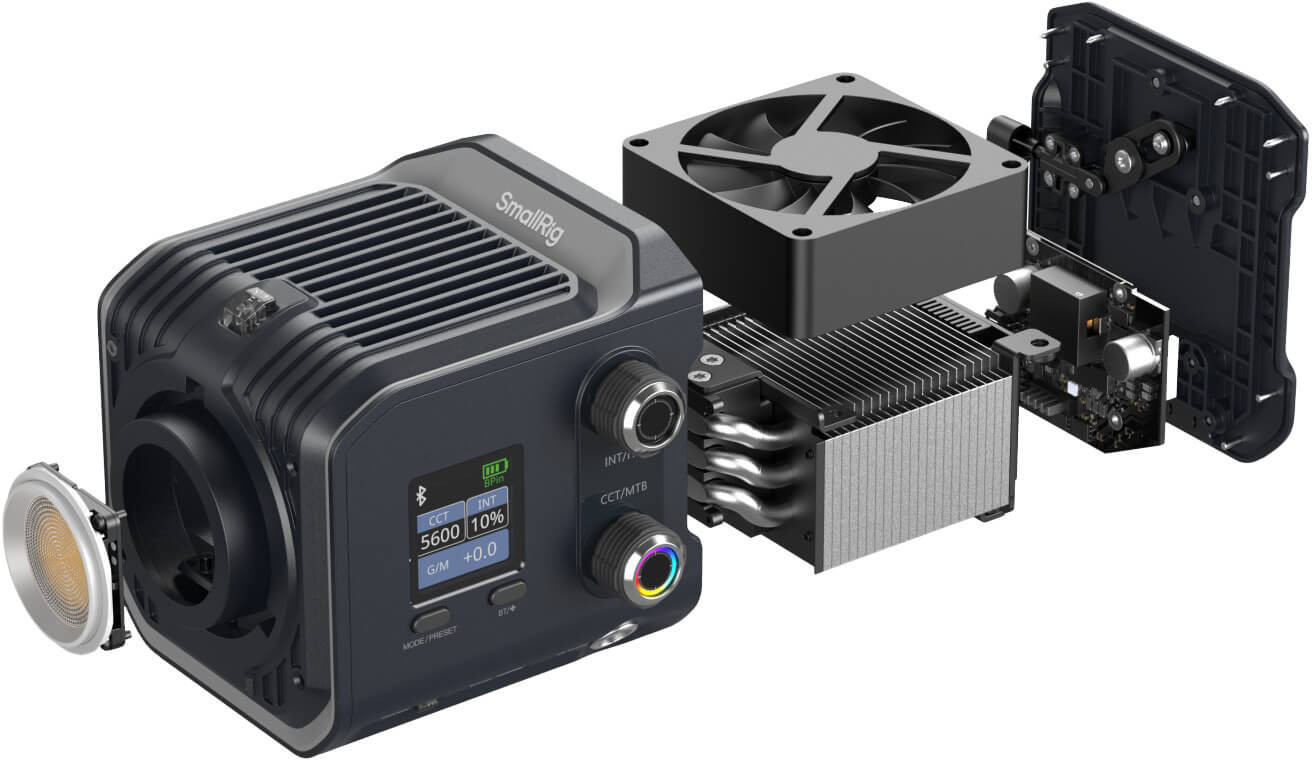 SmallRig RC 100C Lampa LED Bi-Color, 100W, 2700K-6500K, Kit cu Powerbank Grip 73Wh, Mini Reflector si Geanta Transport - imagine 4