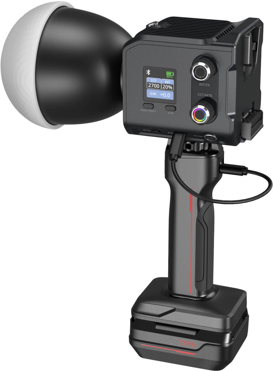 SmallRig RC 100C Lampa LED Bi-Color, 100W, 2700K-6500K, Kit cu Powerbank Grip 73Wh, Mini Reflector si Geanta Transport - imagine 2