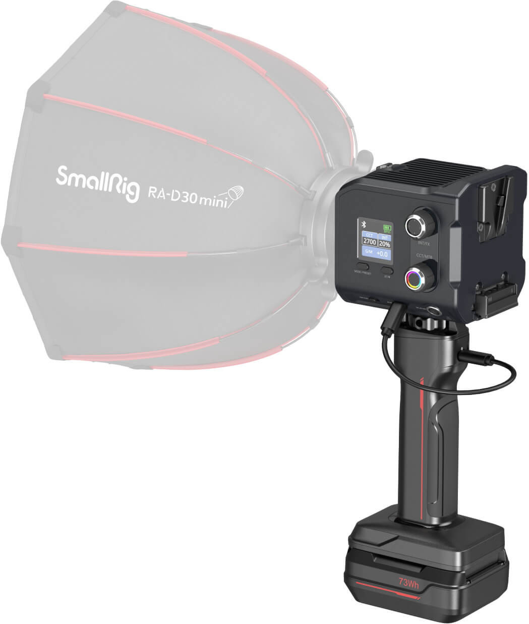 SmallRig RC 100C Lampa LED Bi-Color, 100W, 2700K-6500K, Kit cu Powerbank Grip 73Wh, Mini Reflector si Geanta Transport - imagine 8