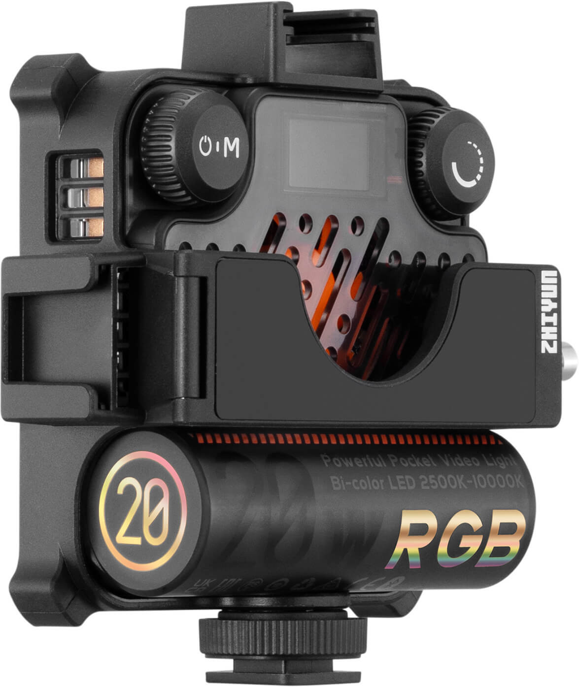 Zhiyun Fiveray M20C RGB Combo Lampa LED, 20W, Magnetica, Sistem Racire DynaVort, Include Voleti, Grila Fagure, Difuzor si Geanta - imagine 3