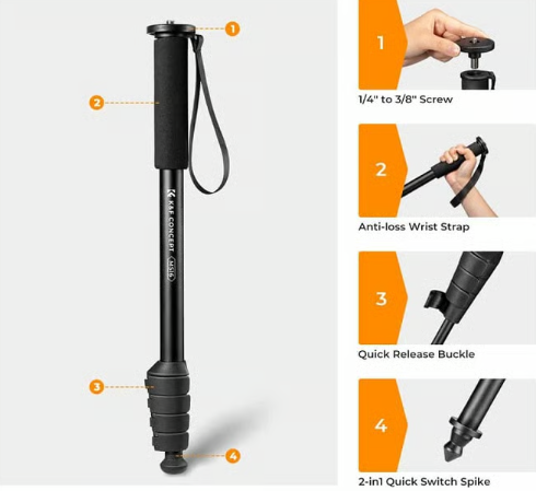K&F CONCEPT MS16, Monopied portabil - imagine 3