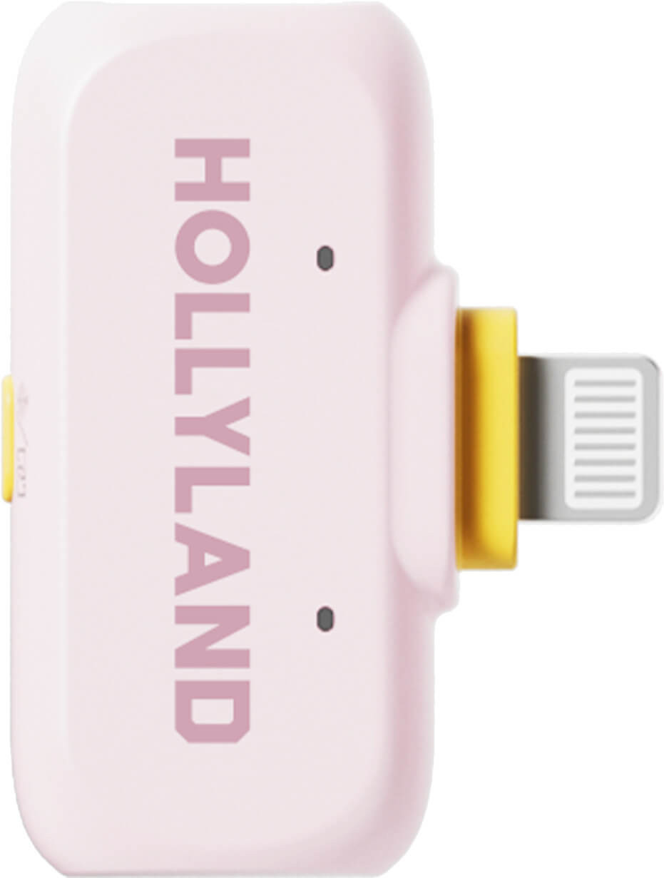 Hollyland Lark A1 Combo Cloud Pink Lavaliere Wireless, Lightning si USB-C, 48kHz/24bit, ENC, Autonomie 27h - imagine 4