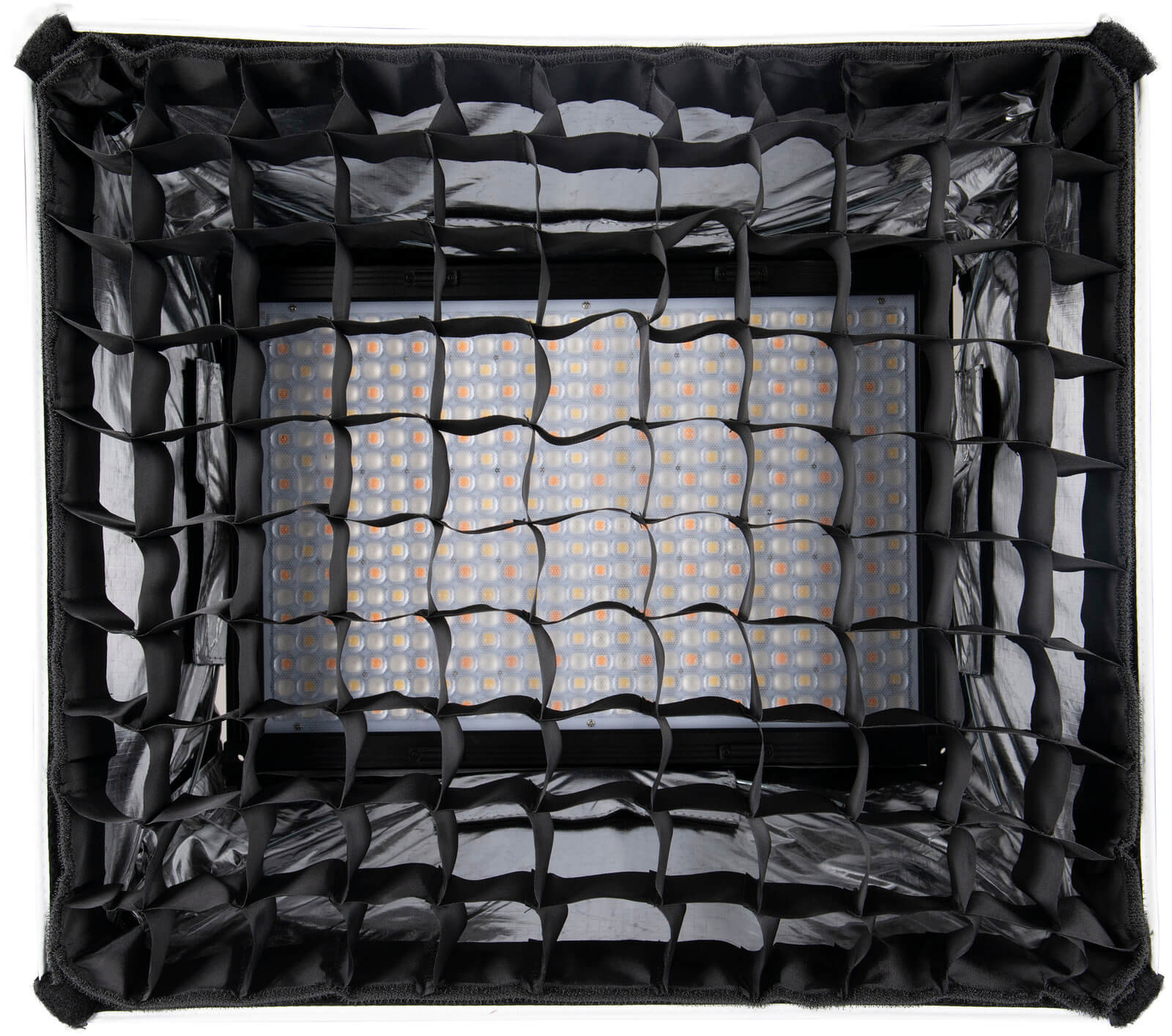 Nanlite SB-MP60 Softbox Pliabil cu Eggcrate pentru Panou LED MixPanel 60, Interior Argintiu, Prindere Velcro - imagine 4