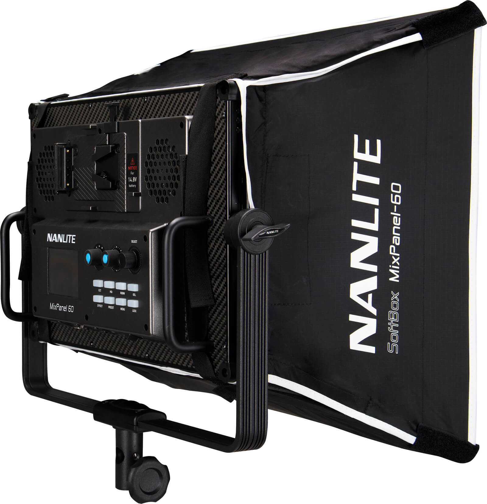 Nanlite SB-MP60 Softbox Pliabil cu Eggcrate pentru Panou LED MixPanel 60, Interior Argintiu, Prindere Velcro - imagine 7
