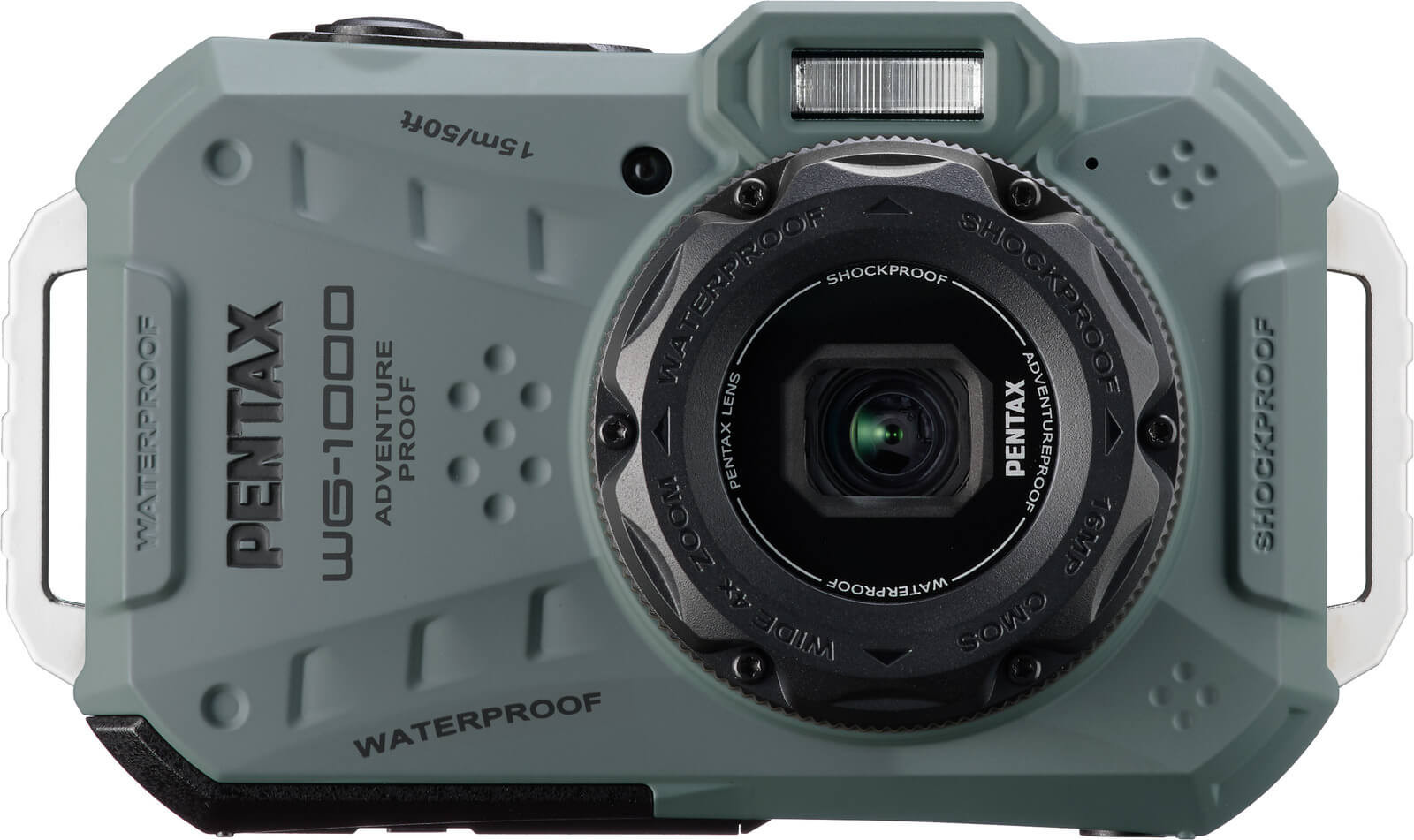 Pentax WG-1000 Olive Aparat Foto Compact Rezistent la Apa, Senzor 16.35 MP, Zoom Optic 4x, Subacvatic 15 m, Antisoc 2 m - imagine 2