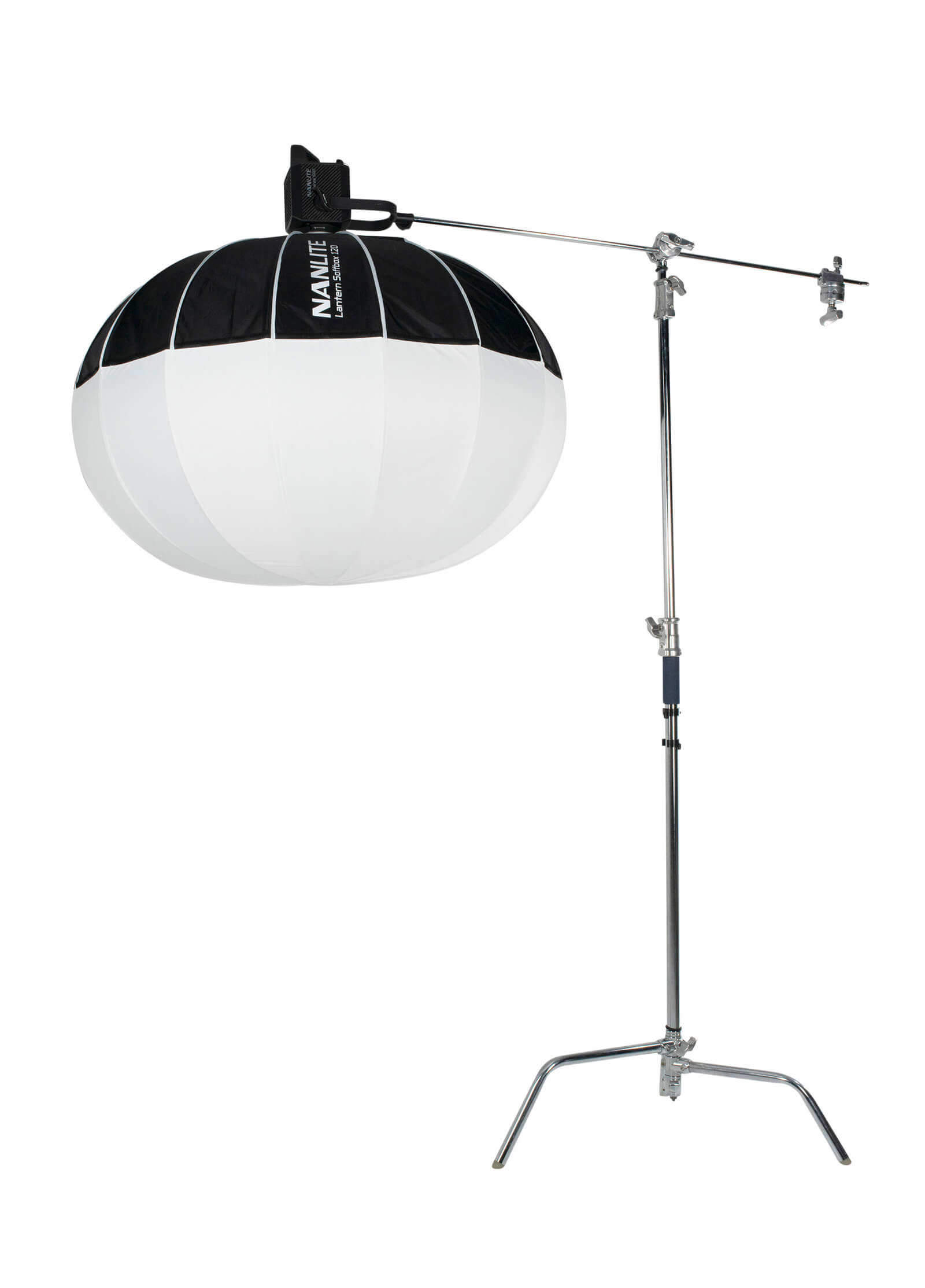 Nanlite LT-120 Lantern Softbox 120 cm, Iluminare Omnidirectionala 270 Grade, Montura Bowens, Include Fuste Control, Alb - imagine 3