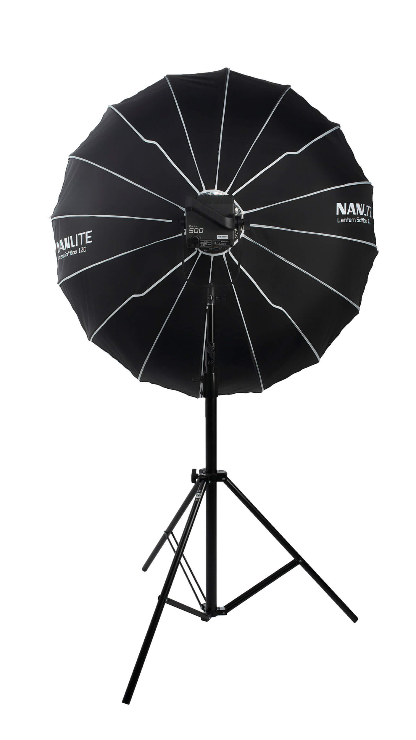 Nanlite LT-120 Lantern Softbox 120 cm, Iluminare Omnidirectionala 270 Grade, Montura Bowens, Include Fuste Control, Alb - imagine 7