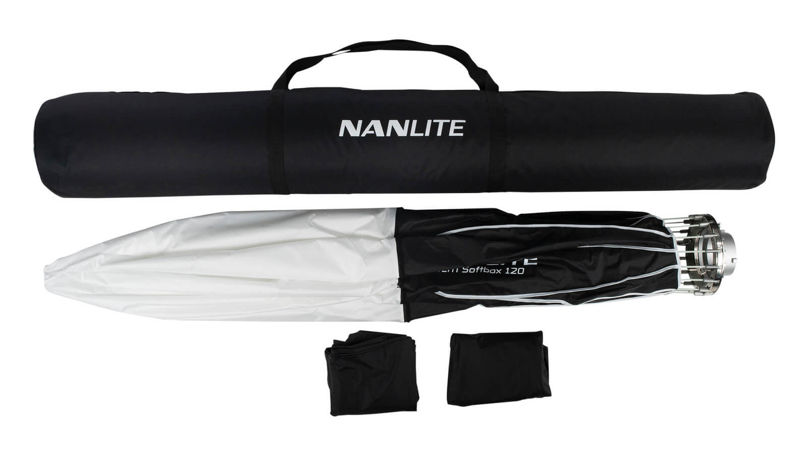 Nanlite LT-120 Lantern Softbox 120 cm, Iluminare Omnidirectionala 270 Grade, Montura Bowens, Include Fuste Control, Alb - imagine 8