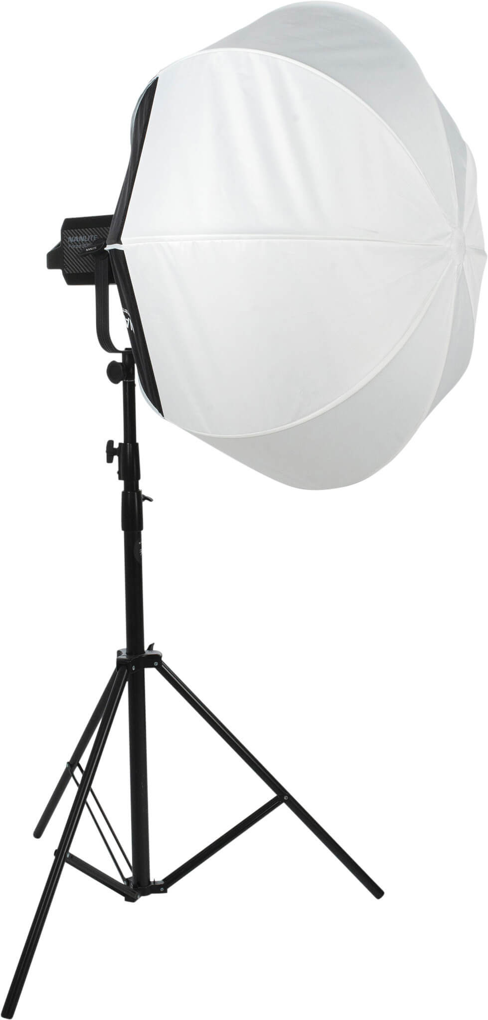 Nanlite LT-80 Lantern Softbox 80 cm, Iluminare Omnidirectionala 270 Grade, Montura Bowens, Include Skirt Set, Alb