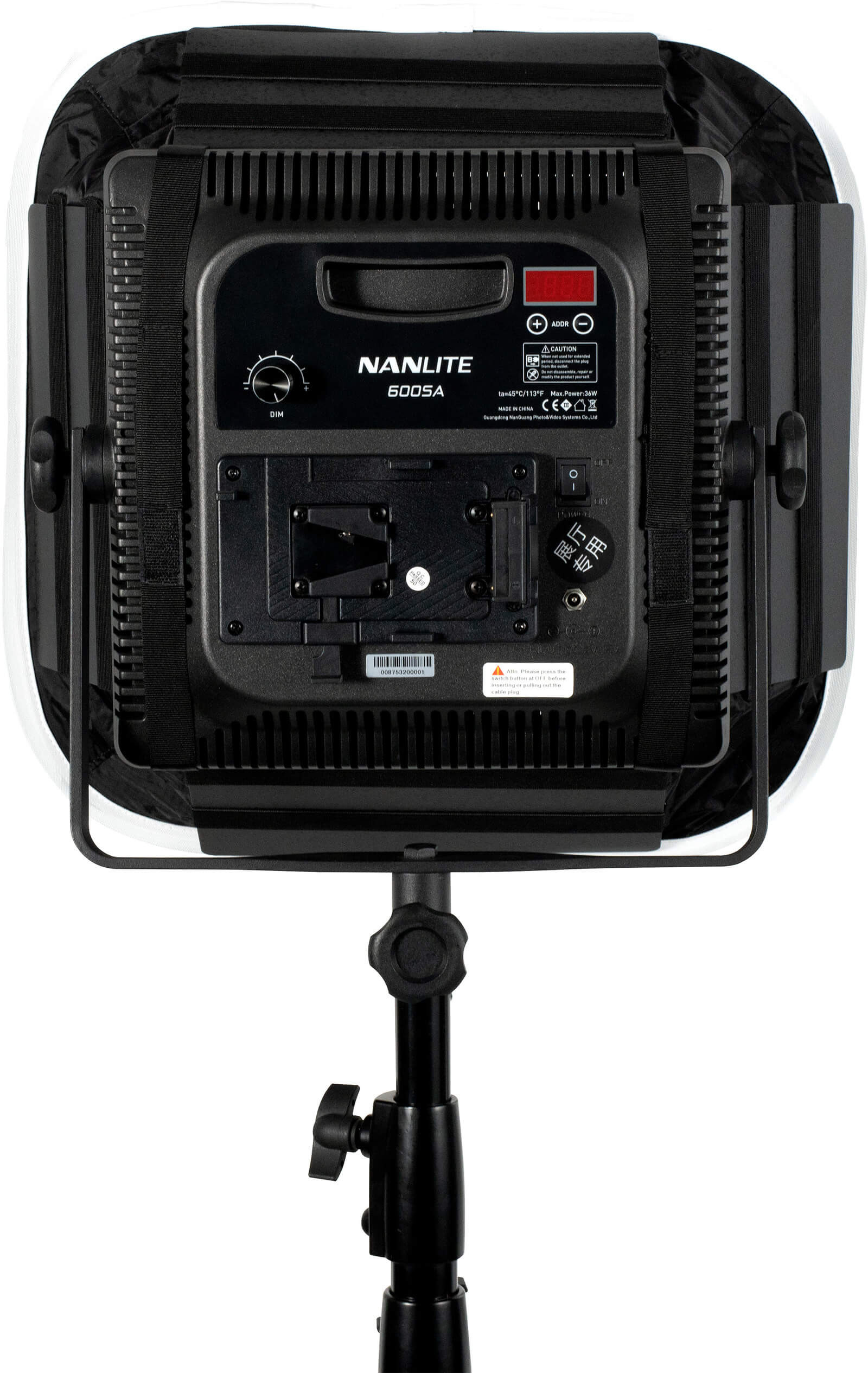 Nanlite Softbox pentru Panouri LED 600SA, 600CSA si 600DSA, Montare pe Barndoors, Interior Argintiu, Pliabil, Negru - imagine 3