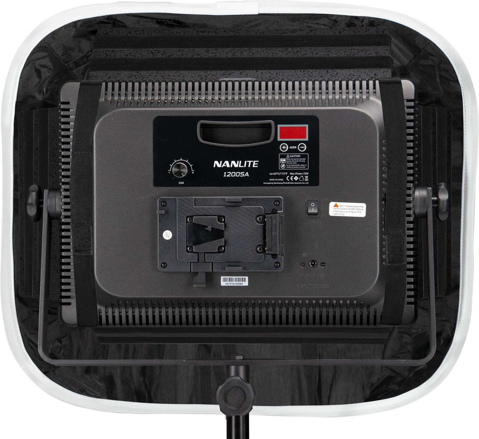 Nanlite Softbox pentru Panouri LED 1200SA, 1200CSA si 1200DSA, Montare pe Barndoors, Interior Argintiu, Pliabil, Negru - imagine 3