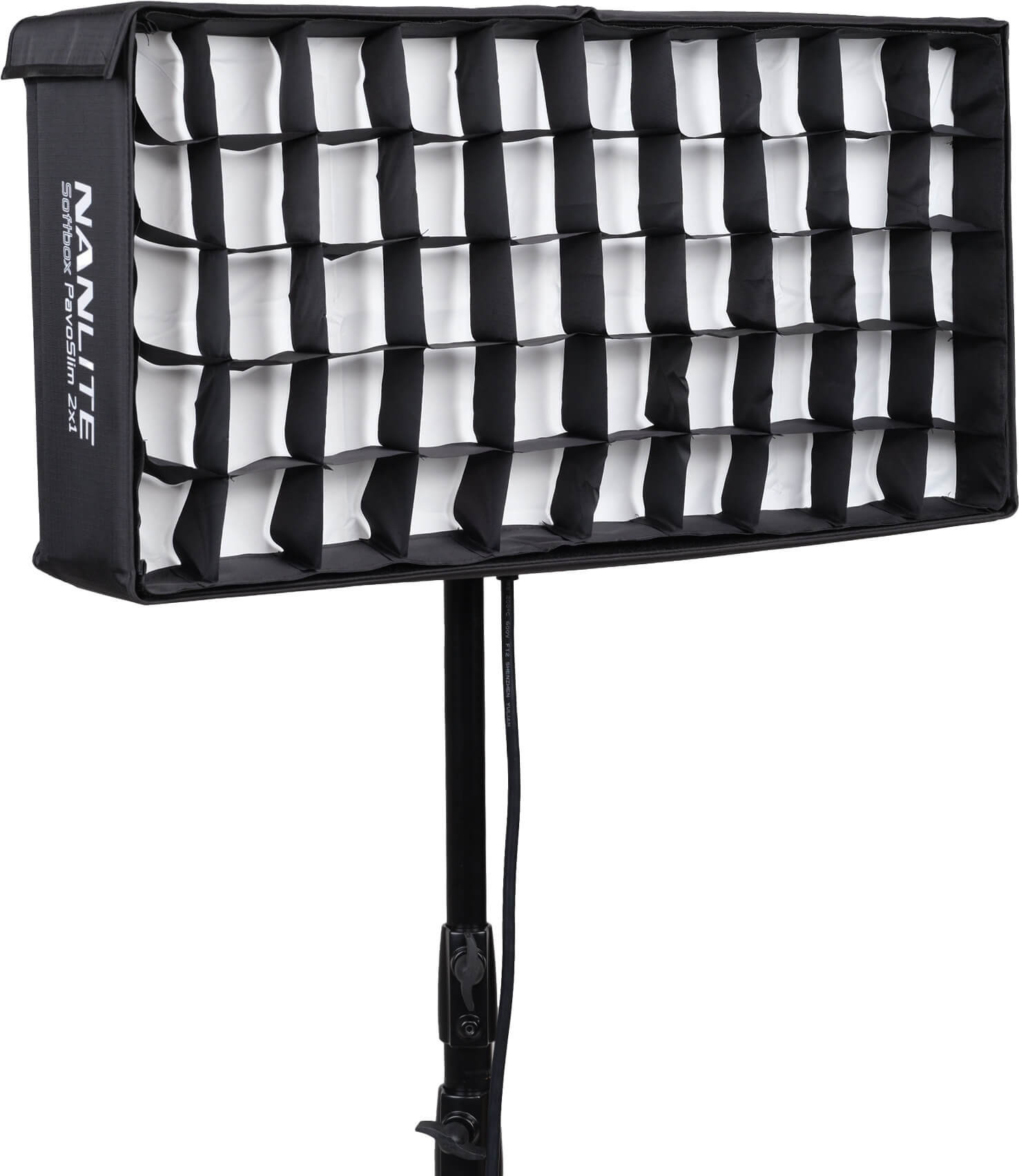 Softbox Nanlite Pliabil cu Grid pentru PavoSlim 120B si 120C, Doua Difuzii (1.5 si 2.5), Montare Velcro, Negru