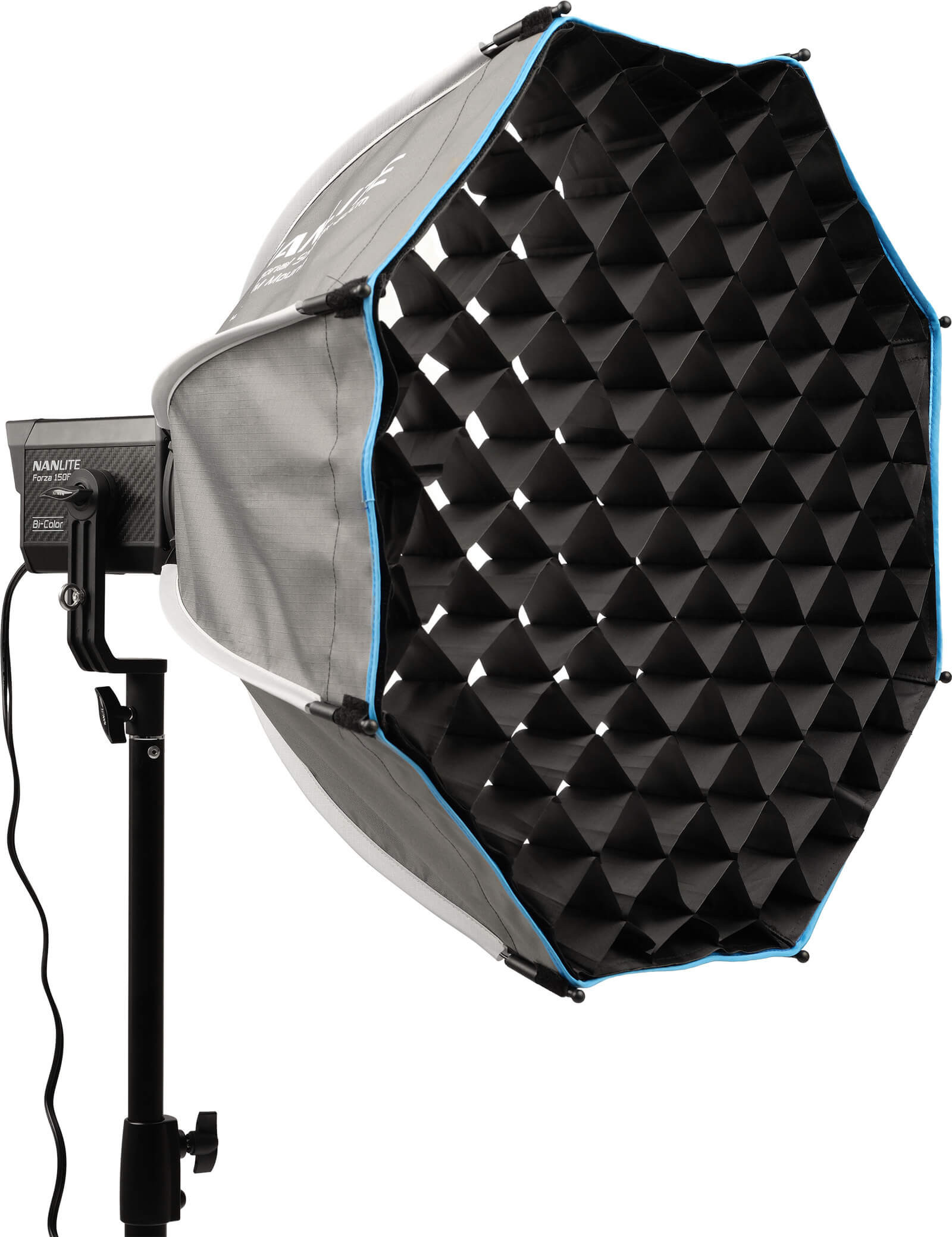 Nanlite SB-FMM-O-60 Softbox Octogonal 60 cm, Montura FM, Sistem Quick Release, Include Grid si Doua Difuzii, Argintiu