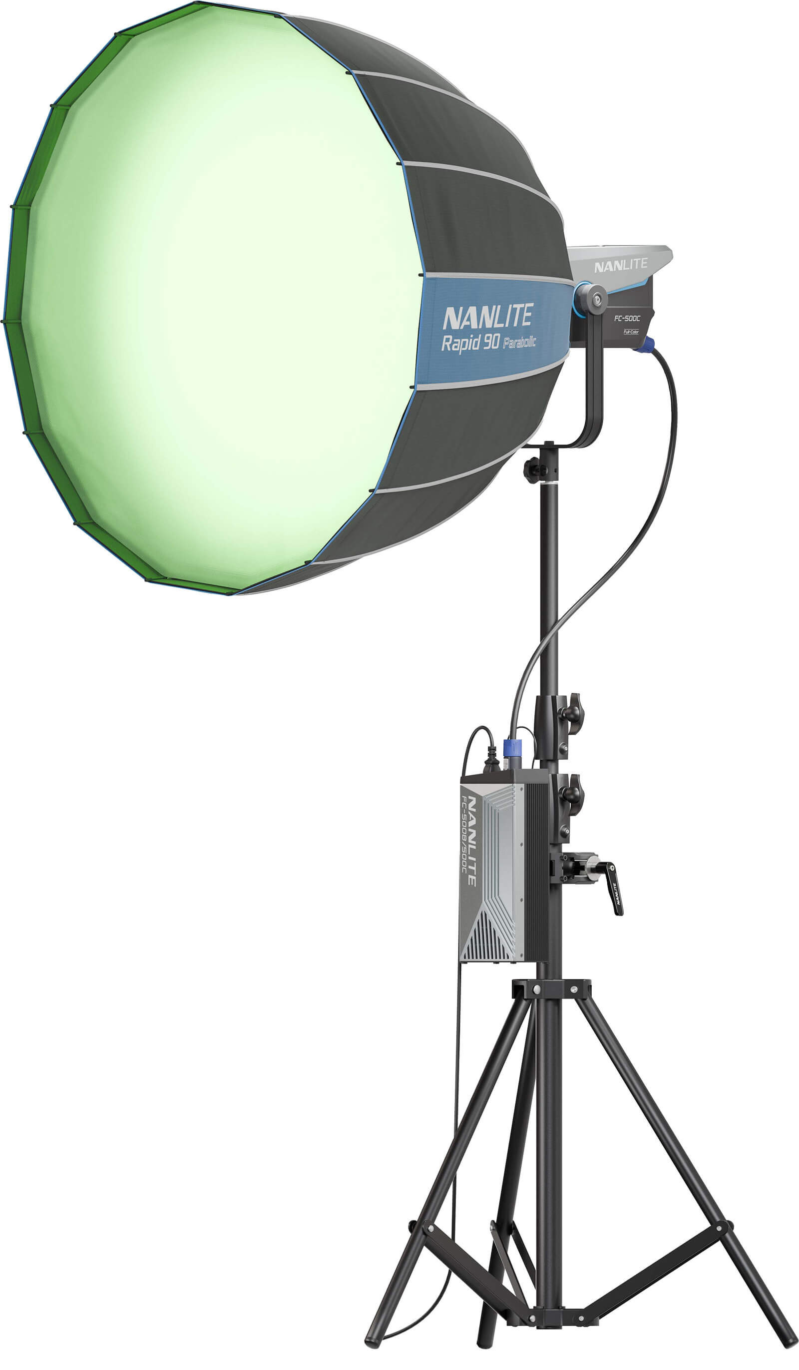 Nanlite Rapid 90 Parabolic Softbox SB-RP90, Montura Bowens, Sistem Rapid-Latch 5 Secunde, Include Grid si 2 Difuzii, 90 cm - imagine 8