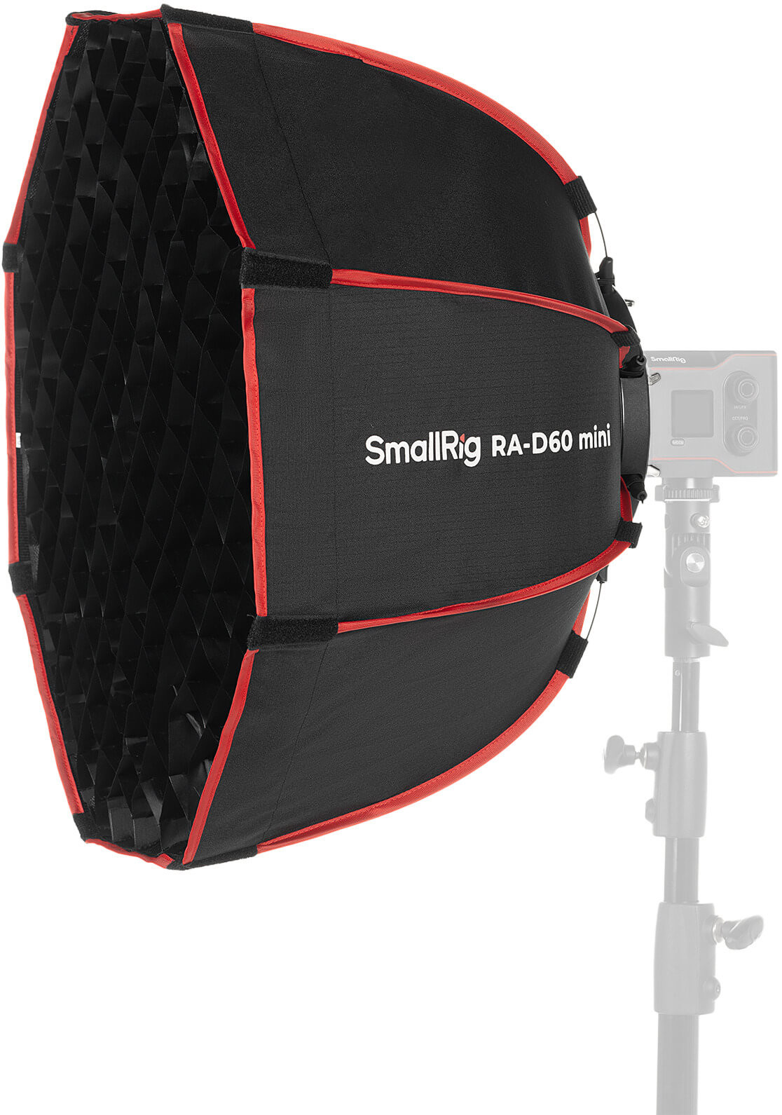 SmallRig 4682 Mini Softbox Parabolic RA-D60 60 cm, Montura Mini Bowens, Quick Release, Grid Inclus, Pentru RC 60B si RC 100B