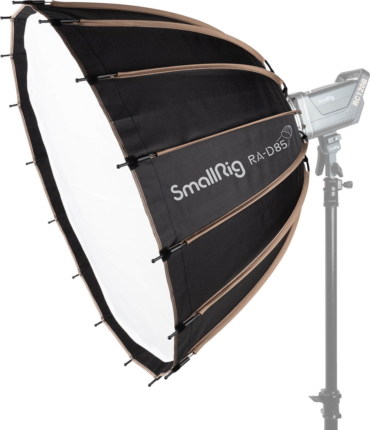 SmallRig 3586 Softbox Parabolic RA-D85 84 cm, Deep Design, Quick Release, Montura Bowens, Include Grid si 2 Difuzii