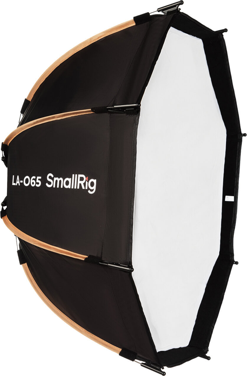 SmallRig 4874 Softbox Octagonal LA-O65 65 cm, Montura Bowens, Quick Release, Include Grid Honeycomb si 2 Difuzii