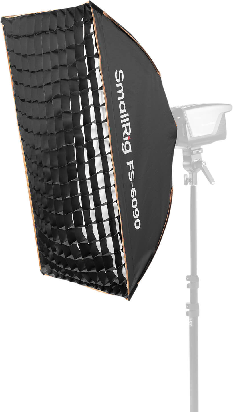 SmallRig 5369 Softbox Strip FS-6090 60 x 90 cm, Quick-Setup Folding, Montura Bowens, Include Grid si 2 Difuzii - imagine 2