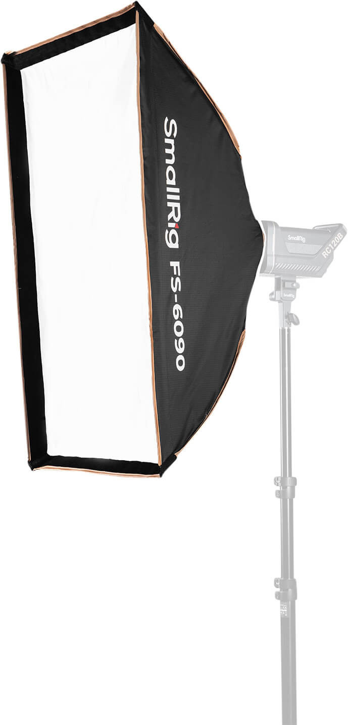 SmallRig 5369 Softbox Strip FS-6090 60 x 90 cm, Quick-Setup Folding, Montura Bowens, Include Grid si 2 Difuzii