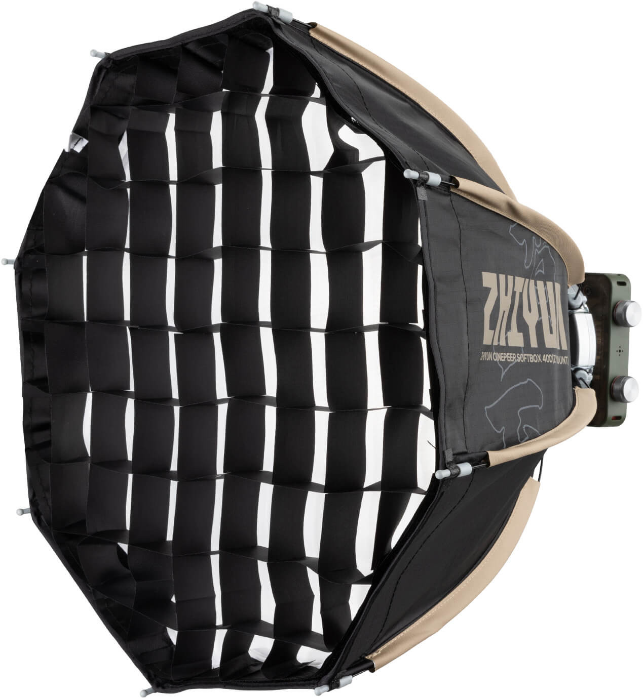 Zhiyun Molus Softbox 40D Octogonal 40 cm, Montura ZY-Mount, Quick Open, pentru G60, X60, X100 si CX100, Include Grid - imagine 2