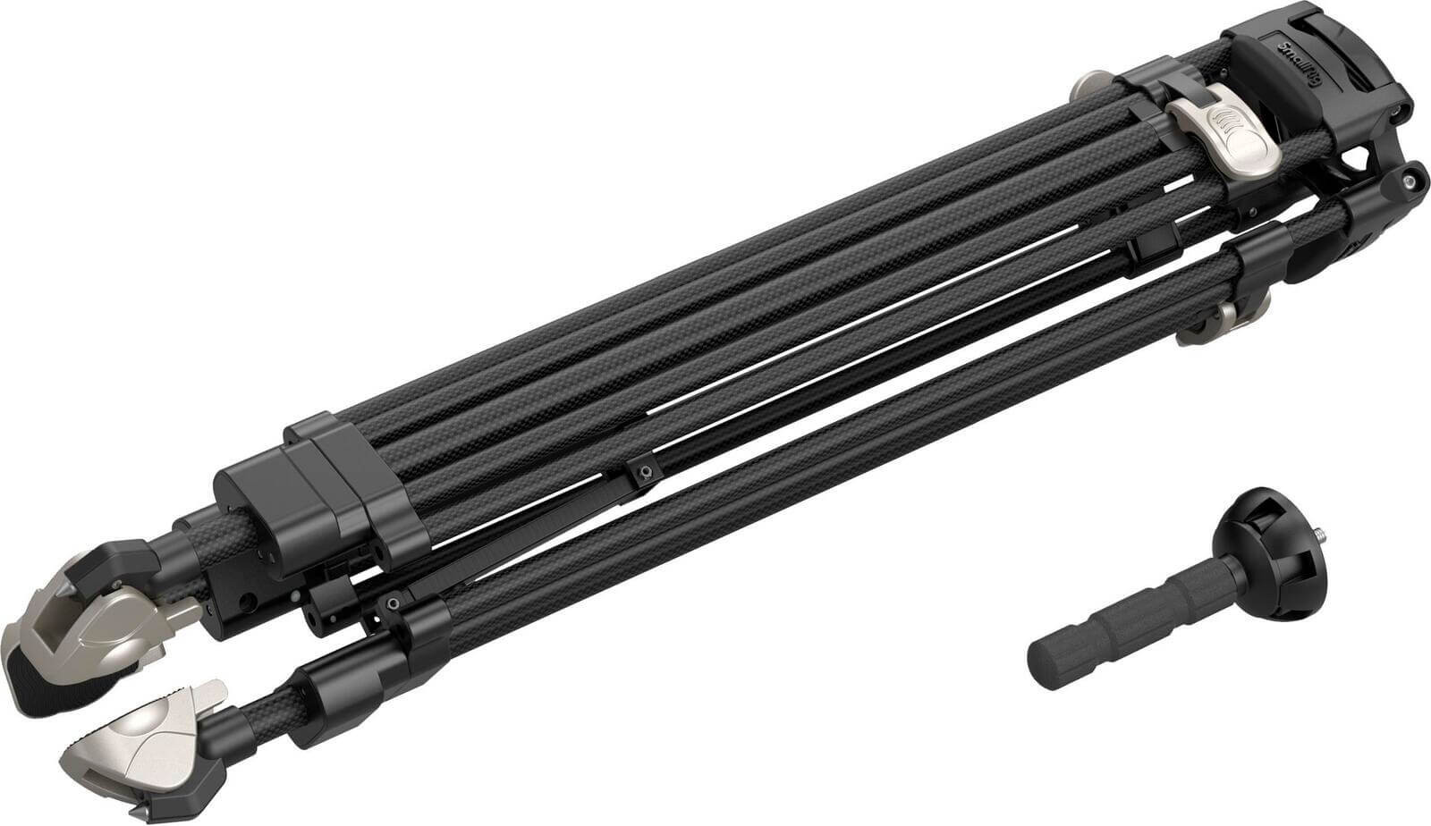 SmallRig 4167 FreeBlazer Trepied Video Carbon Heavy-Duty, Bol 75 mm, Sarcina 25 kg, Inaltime 182 cm, Sistem Flip Lock Rapid - imagine 5