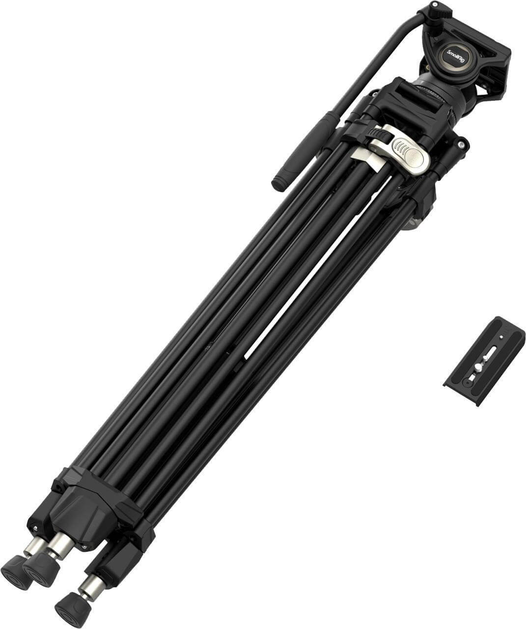 SmallRig 4163 AD-80 Trepied Video Aluminiu FreeBlazer Heavy-Duty, Cap Fluid, Sarcina 8kg, Inaltime 191cm, Snap-on Quick Release - imagine 3