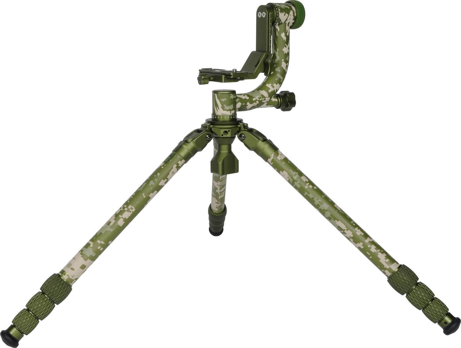Sirui CT-3204 + CH20 Kit Trepied Carbon si Cap Gimbal Camuflaj, Sarcina 20 kg, Baza Nivelare, Ideal pentru wildlife - imagine 3