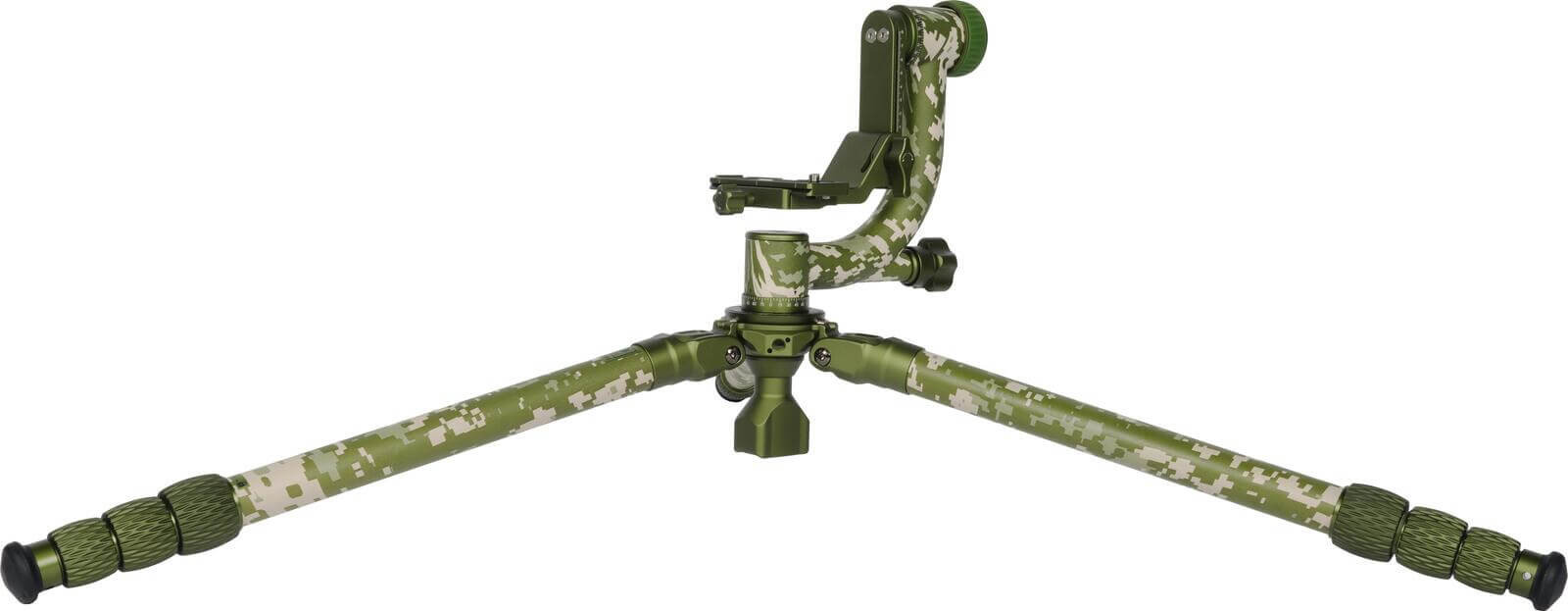 Sirui CT-3204 + CH20 Kit Trepied Carbon si Cap Gimbal Camuflaj, Sarcina 20 kg, Baza Nivelare, Ideal pentru wildlife - imagine 4