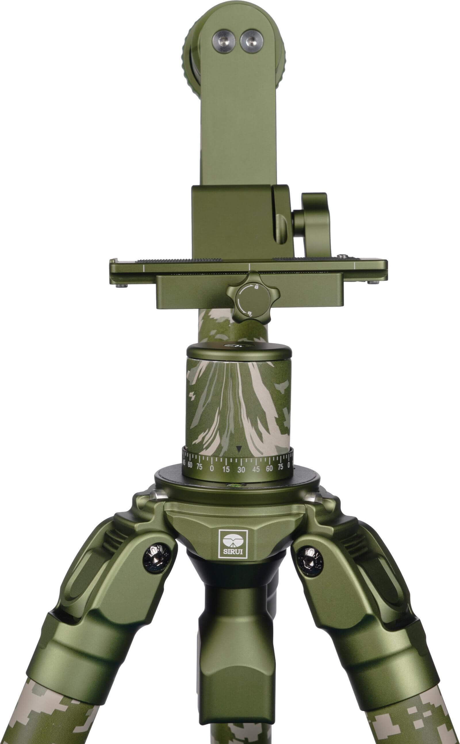 Sirui CT-3204 + CH20 Kit Trepied Carbon si Cap Gimbal Camuflaj, Sarcina 20 kg, Baza Nivelare, Ideal pentru wildlife - imagine 10