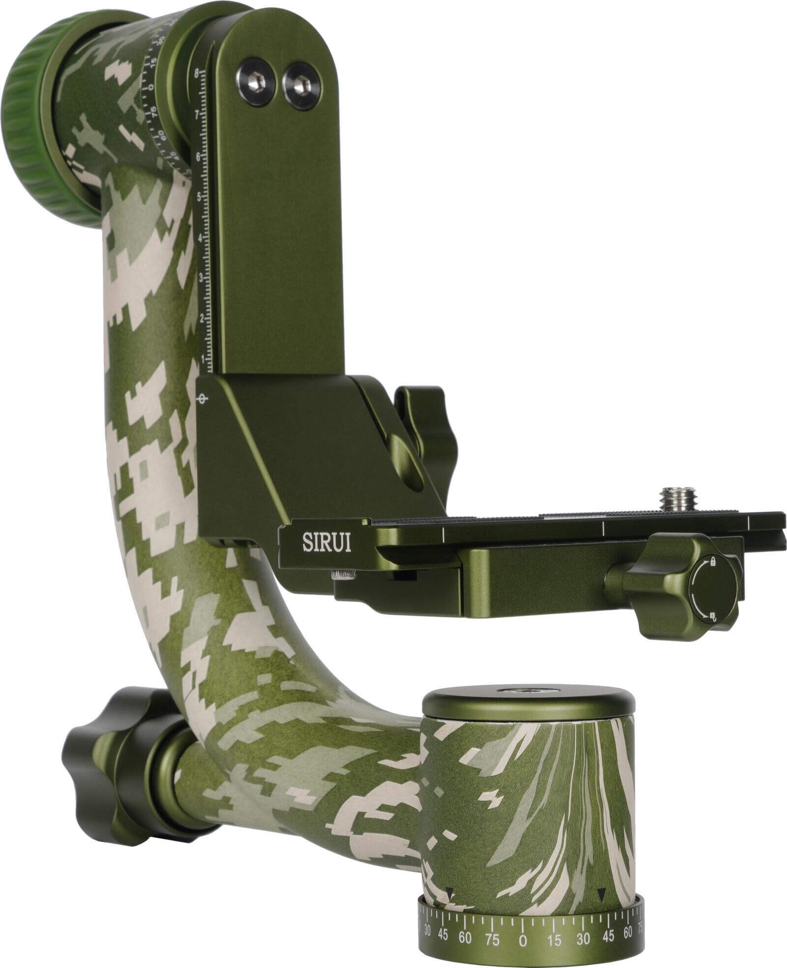 Sirui CT-3204 + CH20 Kit Trepied Carbon si Cap Gimbal Camuflaj, Sarcina 20 kg, Baza Nivelare, Ideal pentru wildlife - imagine 14