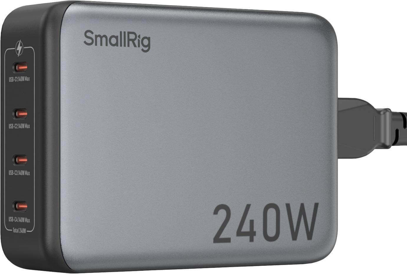 SmallRig 4752 Incarcator PD 240W cu 4 Porturi USB-C, Power Adapter Fast Charge 140W PD 3.1, Pentru Baterii V-Mount, Laptop, Foto - imagine 2