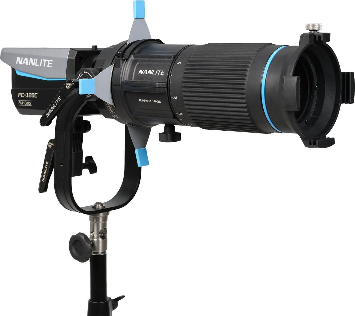 Nanlite PJ-FMM-18-36 Proiector cu Zoom 18°-36° pentru Montura FM, Proiector GOBO, Compatibil Forza 60, 60B, 150, 150B - imagine 5