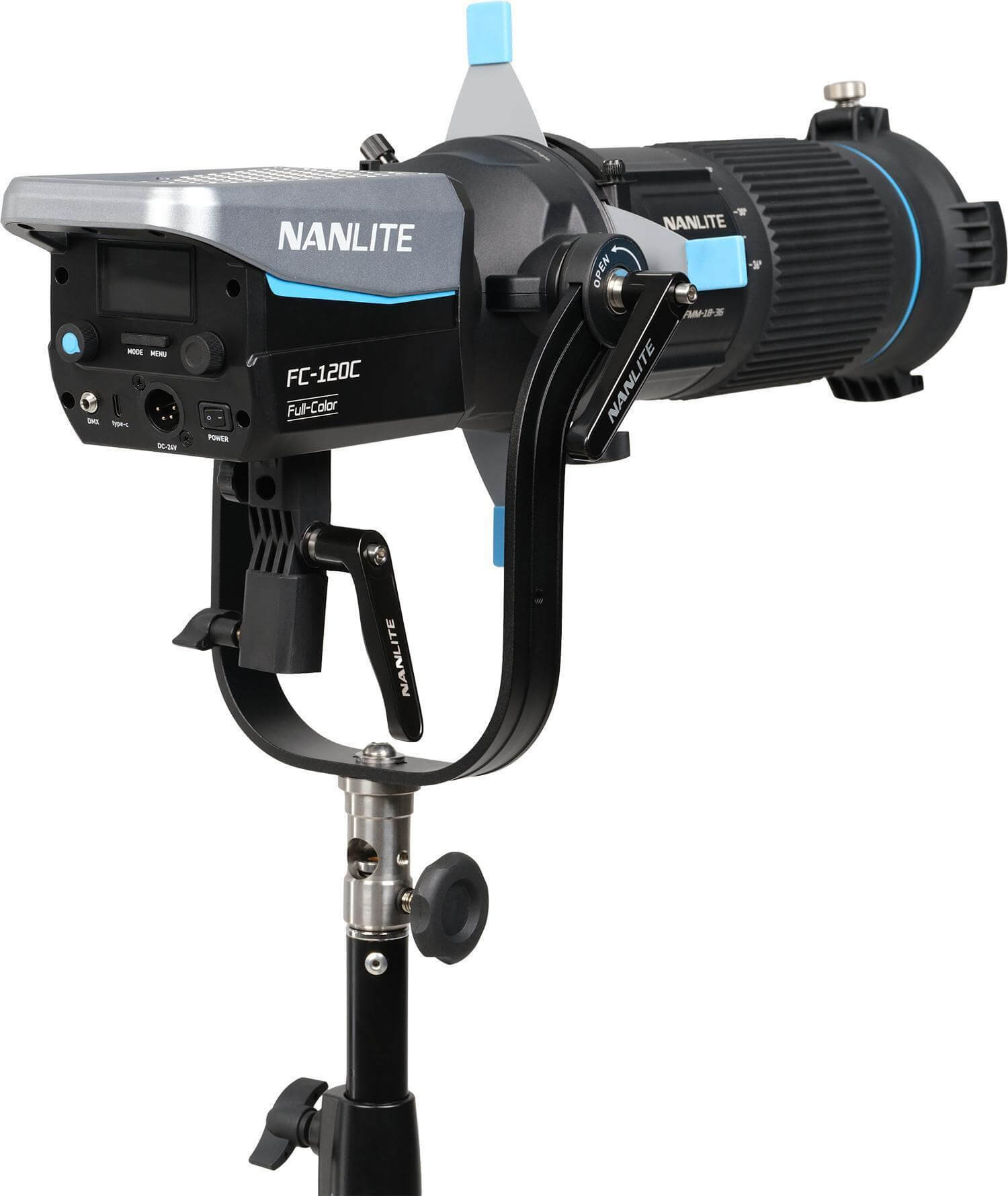 Nanlite PJ-FMM-18-36 Proiector cu Zoom 18°-36° pentru Montura FM, Proiector GOBO, Compatibil Forza 60, 60B, 150, 150B - imagine 8