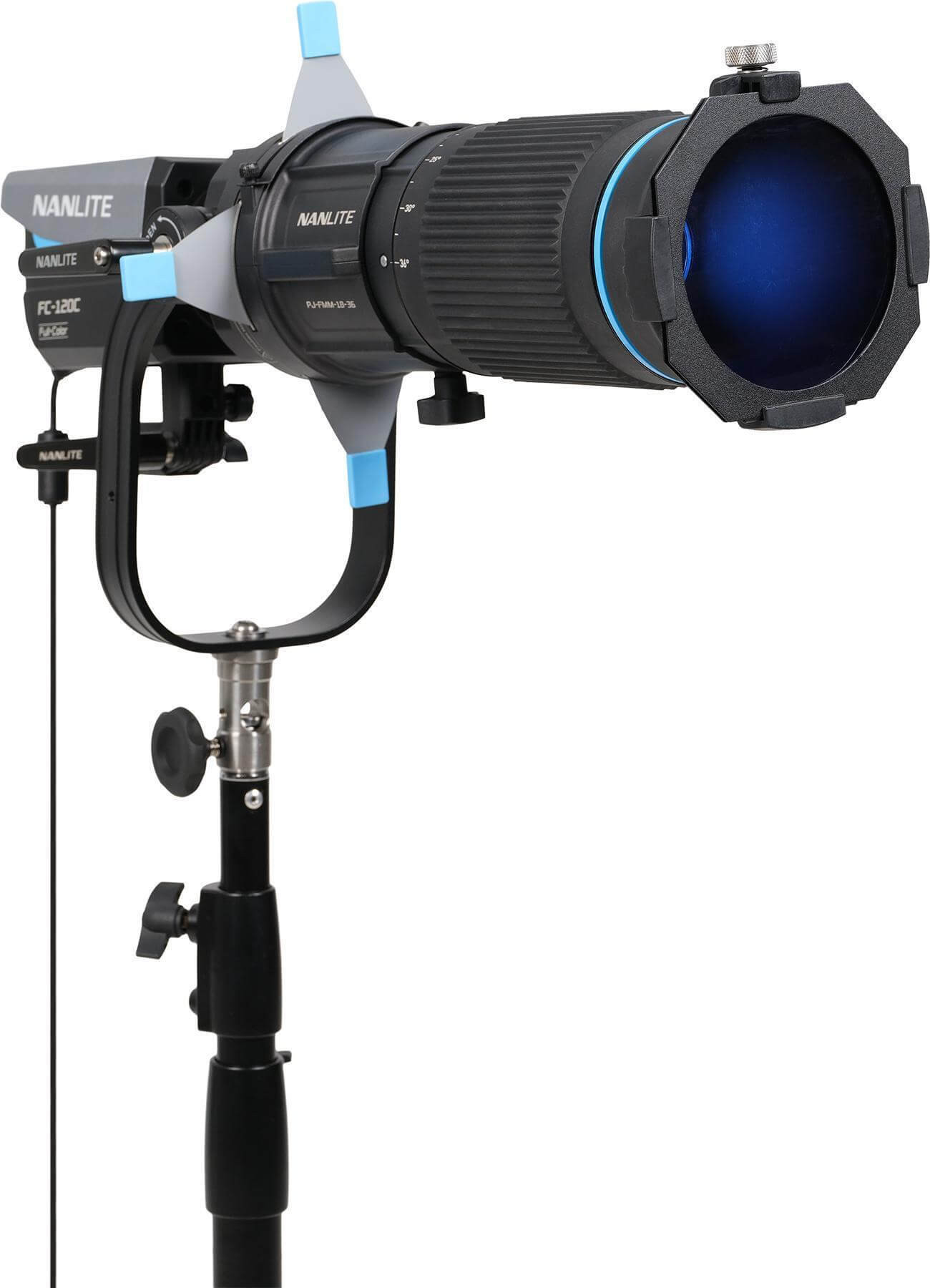 Nanlite PJ-FMM-18-36 Proiector cu Zoom 18°-36° pentru Montura FM, Proiector GOBO, Compatibil Forza 60, 60B, 150, 150B - imagine 4