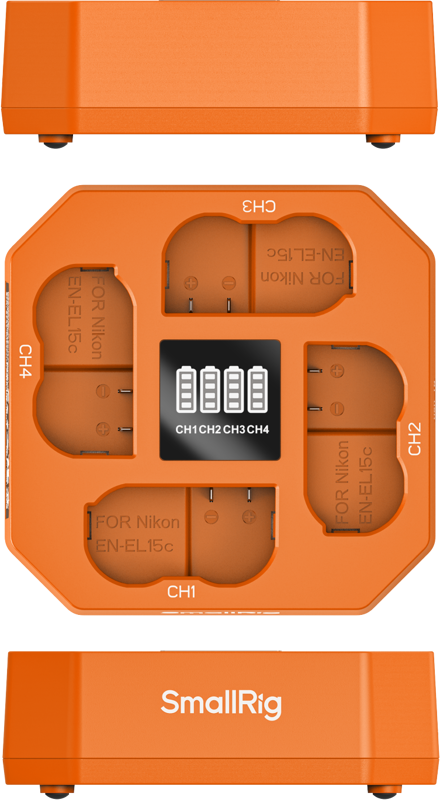 SmallRig 5747 Four-Channel Camera Battery Charger for EN-EL15c - imagine 2