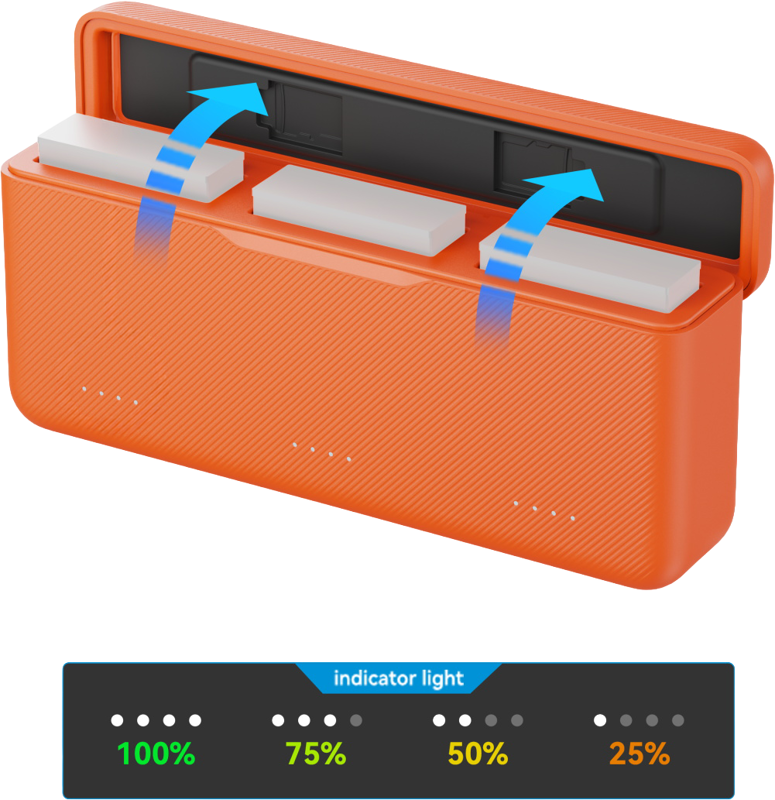 SmallRig 5922 Charging Case for Batteries for DJI Action 6 - imagine 4