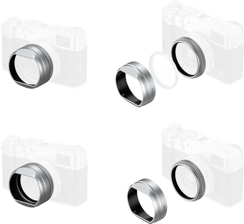 SmallRig 5849 Lens Hood for FUJIFILM X100VI / X100V (Silver) - imagine 5