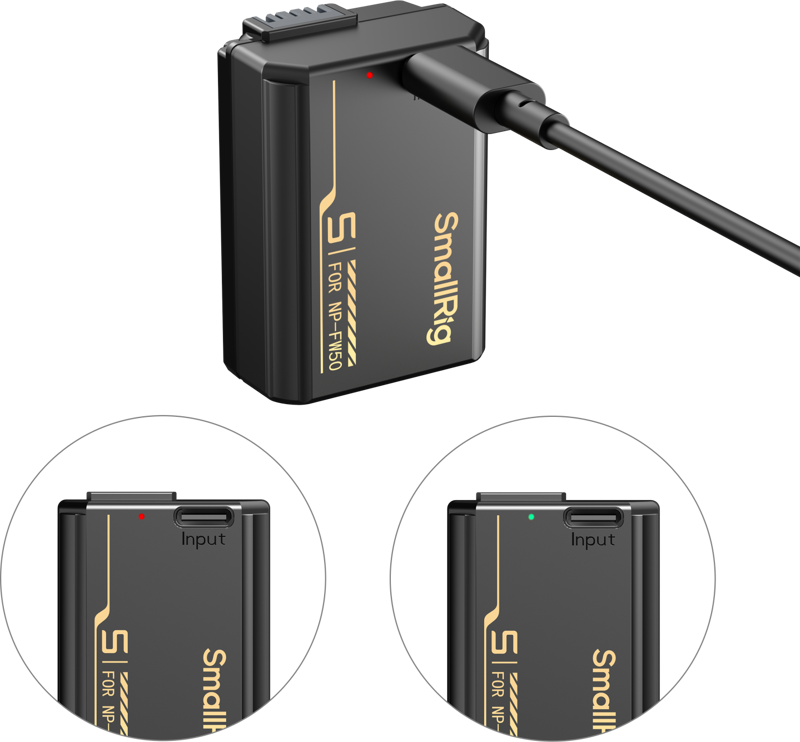 SmallRig 6097 Camera Battery with USB-C Charging for Sony NP-FW50 3 Year Warranty - imagine 2